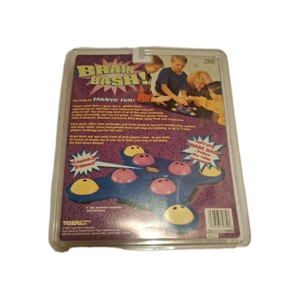 Vintage Sealed 1994 Tiger Electronics Brain Bash Voice Command Memory Game